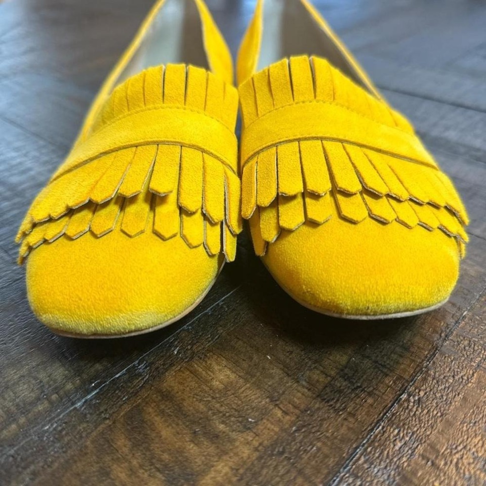 Boden Melody‎ Loafer Mustard Yellow Suede Women's EU 38, US 7-7.5 - Picture 7 of 7